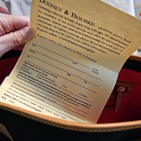 Dooney & Bourke Tote Cabriolet Strap Handle Large Cindy, Black/Tan, NEW SOLD OUT - Picture 11 of 11